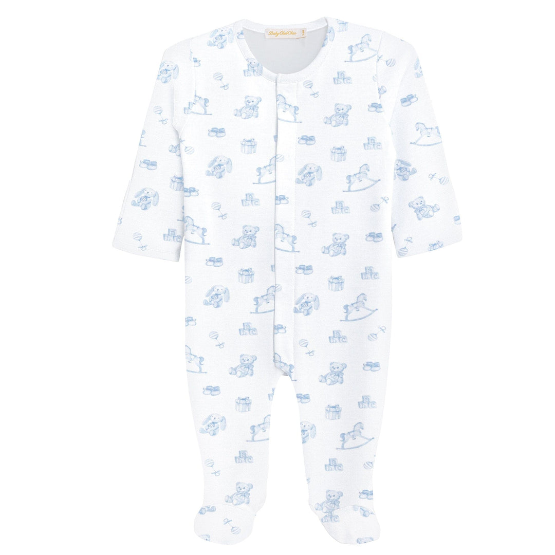 Printed Footie - Tiny Baby Toys Blue Boy Footie Baby Club Chic 