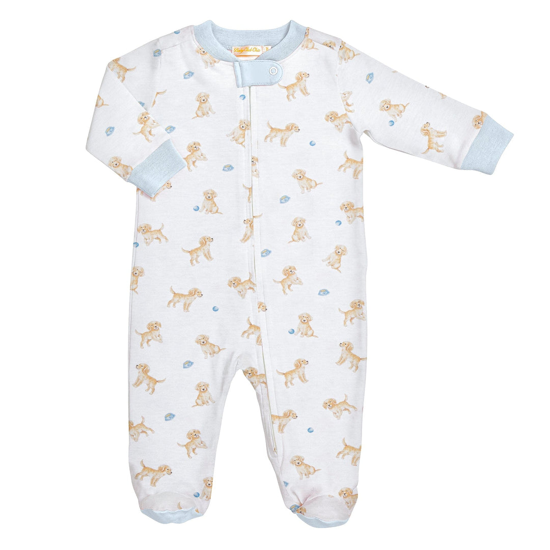 Printed Footie - Tiny Puppies Boy Footie Baby Club Chic 