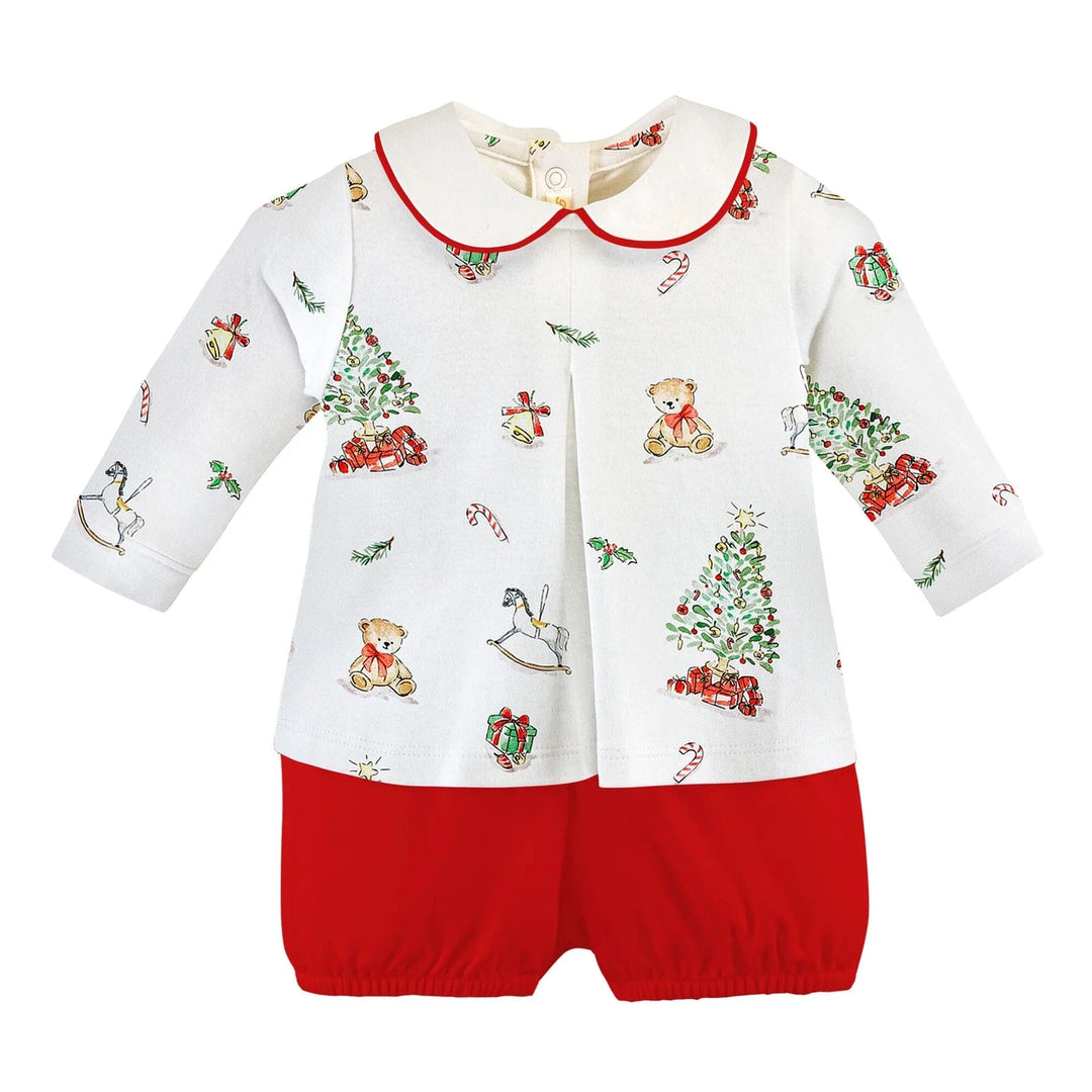 Printed Short Set - Christmas Tree Boy Short Set Baby Club Chic 