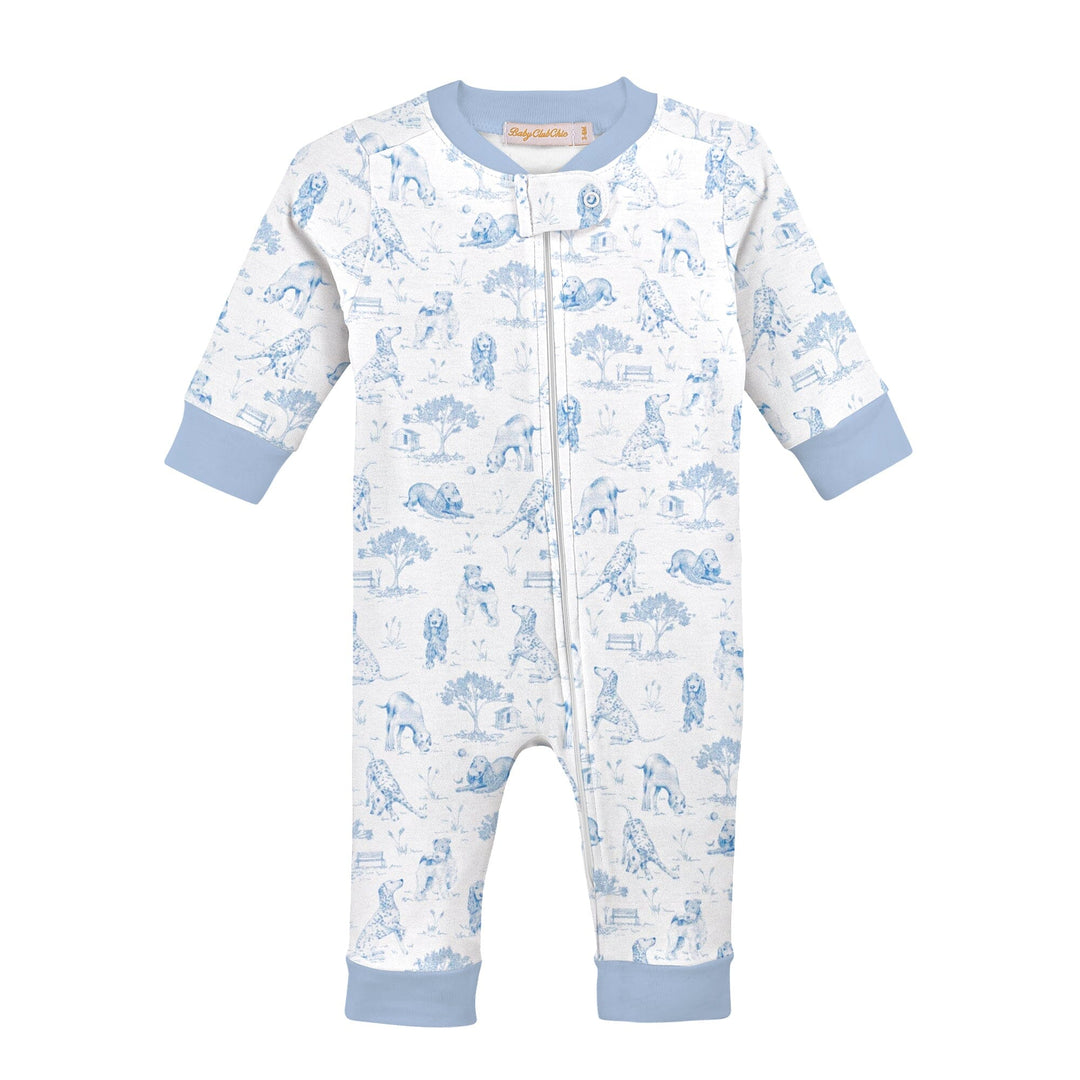 Printed Zip Romper - Barking Bliss Boy Romper Baby Club Chic 