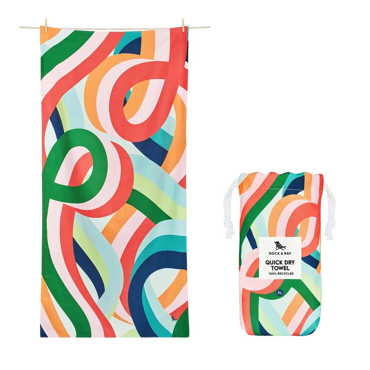 Prints Quick Dry Towel - Extra Large Beach Towels Dock and Bay Fruit Loops 