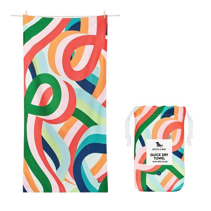 Prints Quick Dry Towel - Large Beach Towels Dock and Bay Fruit Loops 