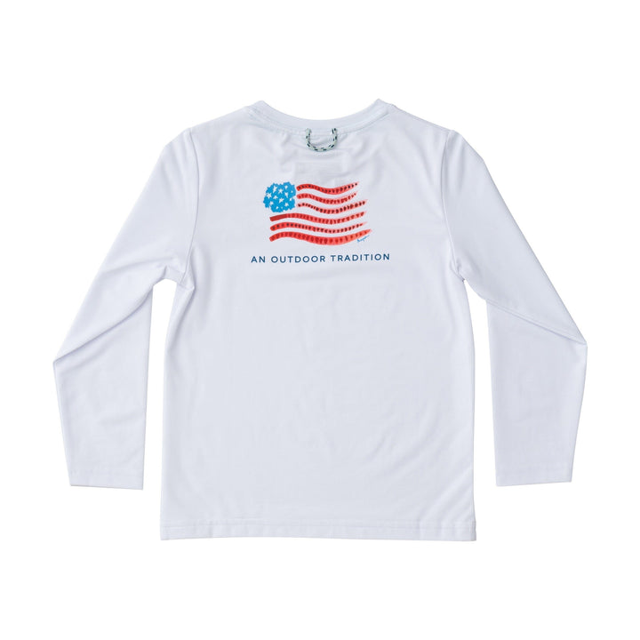 Pro Performance Fishing Tee - American Flag Boy Shirt Prodoh 
