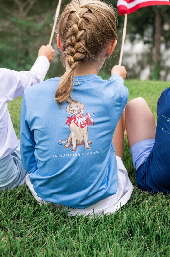 Pro Performance Fishing Tee - Flag Bandana Dog Boy Shirt Prodoh 