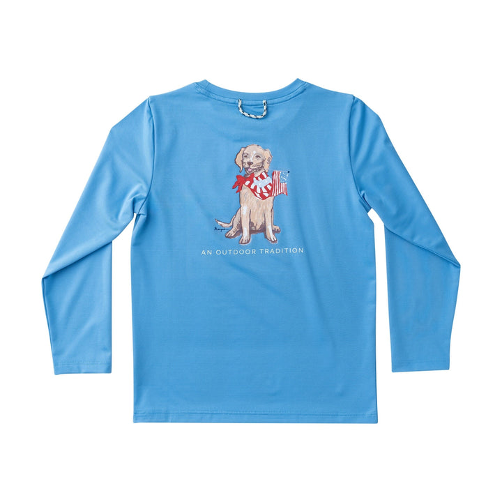 Pro Performance Fishing Tee - Flag Bandana Dog Boy Shirt Prodoh 