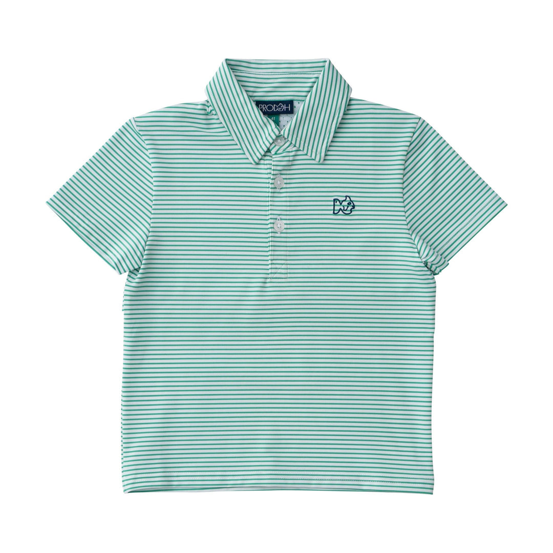 Pro Performance Polo - Simply Green Stripe Boy Shirt Prodoh 