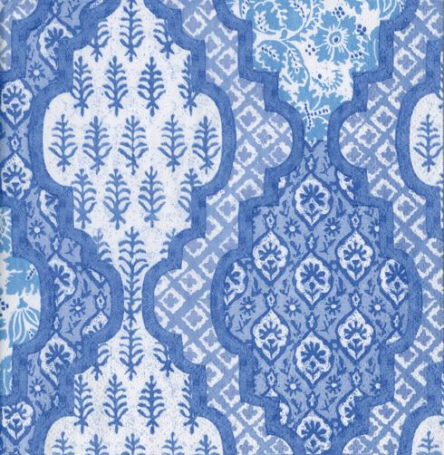 Provencale Cotton Blue Cocktail Napkin Cocktail Napkins Caspari 