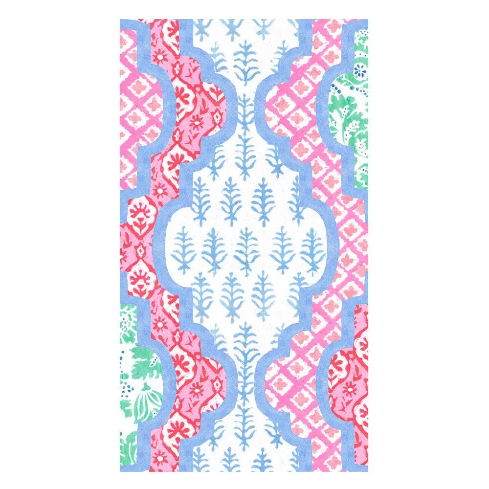 Provencale Cotton Pink Multi Guest Towel Napkins Guest Towels Caspari 