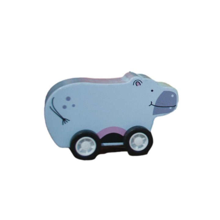 Pull-Back Safari Animals Push & Pull Toys Jack Rabbit Hippo 
