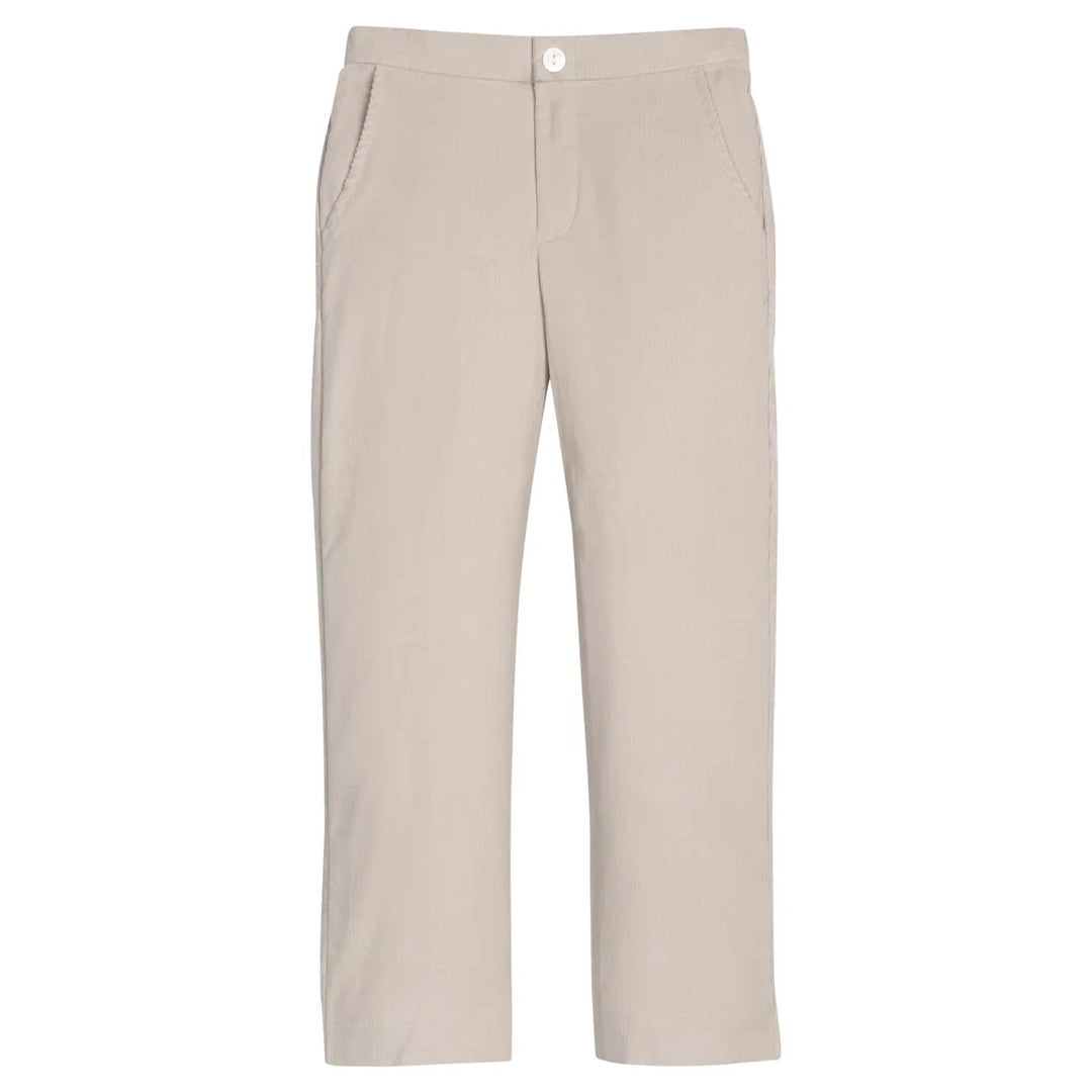 Pull On Pant - Stone Corduroy Boy Pants Little English 