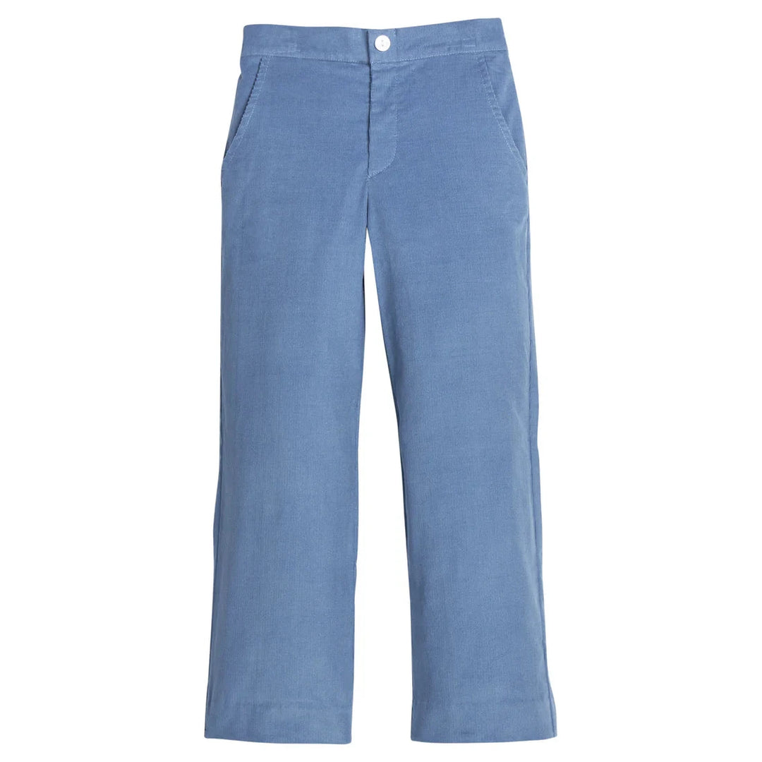 Pull On Pant - Stormy Blue Corduroy Boy Pants Little English 