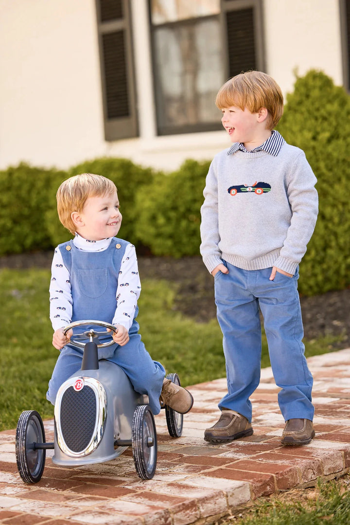 Pull On Pant - Stormy Blue Corduroy Boy Pants Little English 