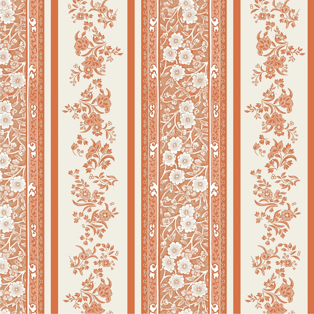 Pumpkin Burleigh Stripe Cocktail Napkins Cocktail Napkins Hester and Cook 