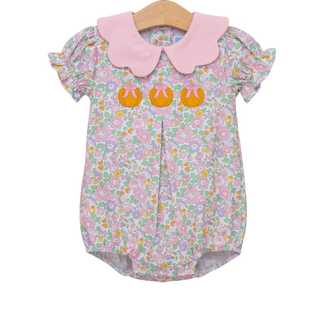 Pumpkin Floral Bubble Girl Bubble Trotter Street Kids 