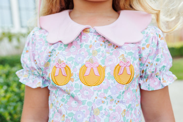 Pumpkin Floral Dress Girl Dress Trotter Street Kids 