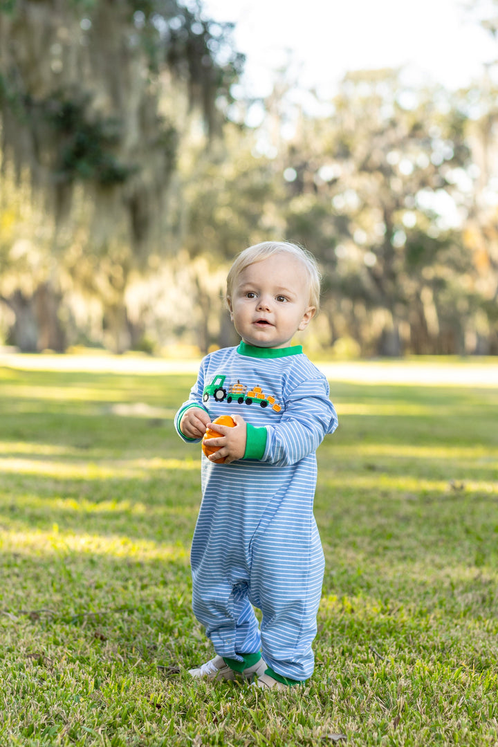 Pumpkin Tractor Trail Romper Boy Romper Trotter Street Kids 