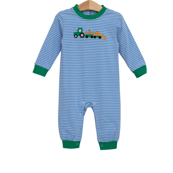 Pumpkin Tractor Trail Romper Boy Romper Trotter Street Kids 