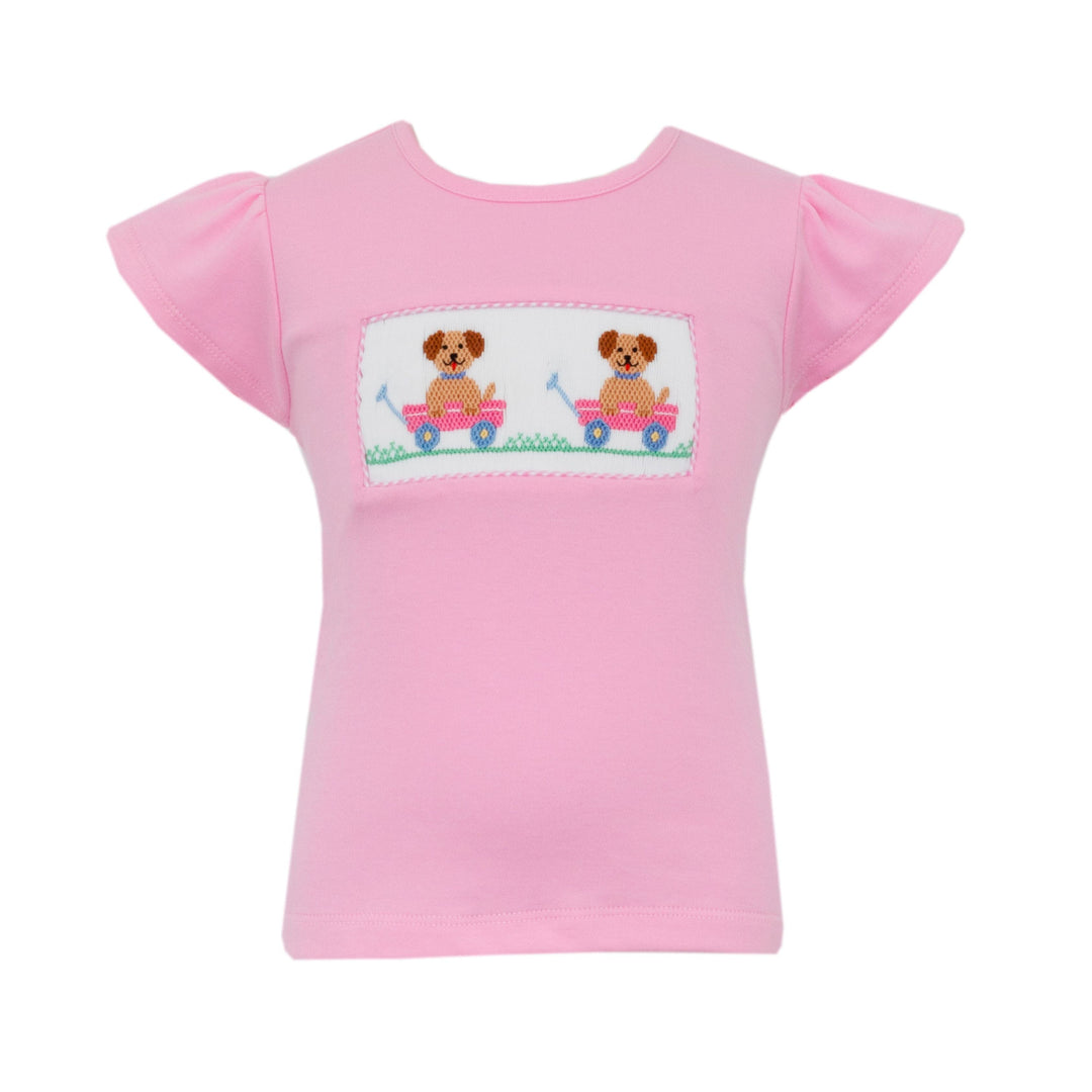 Puppies Pink Knit T-Shirt Boy Shirt Anavini 