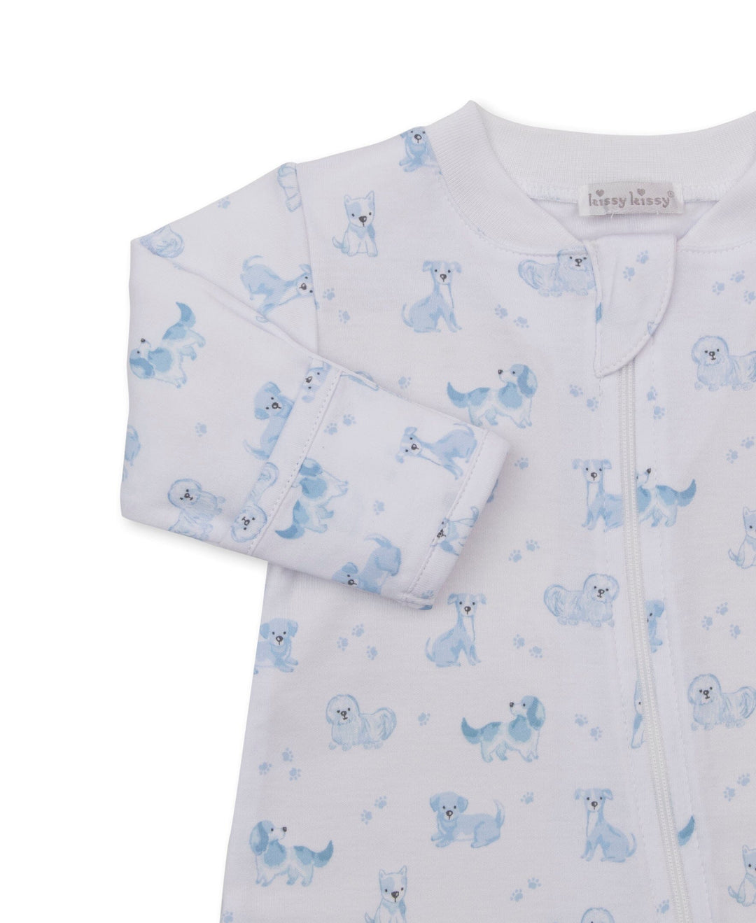 Puppy Paws Footie Boy Romper Kissy Kissy 