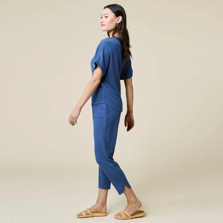 PureDream V-Neck Lounge Set - Indigo Womens Pajamas Softies 