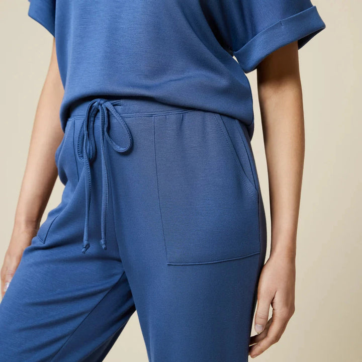 PureDream V-Neck Lounge Set - Indigo Womens Pajamas Softies 