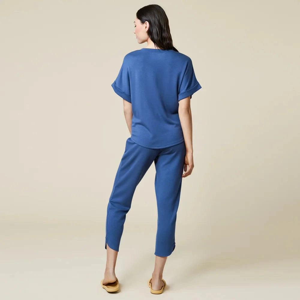 PureDream V-Neck Lounge Set - Indigo Womens Pajamas Softies 