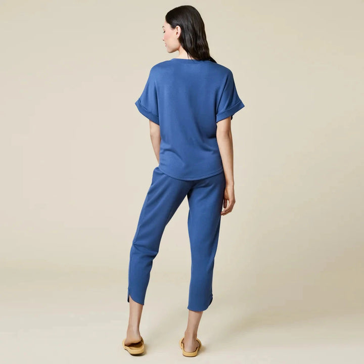 PureDream V-Neck Lounge Set - Indigo Womens Pajamas Softies 