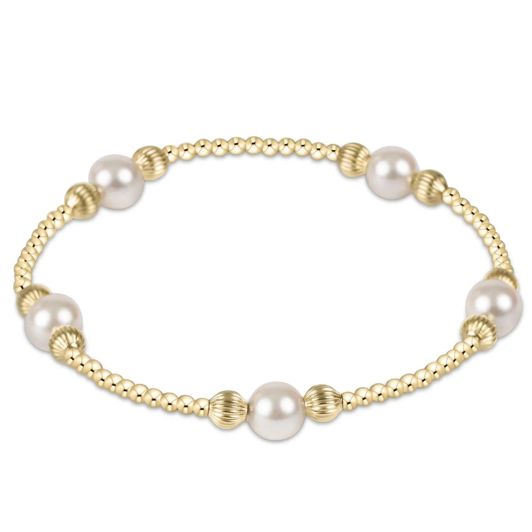 Purpose Gold Bead Bracelet - Pearl Dignity 6mm Womens Bracelet ENewton 