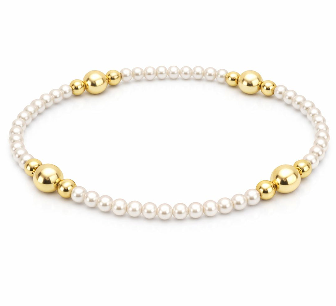 Purpose Pearl Bead Bracelet - Gold 6mm Womens Bracelet ENewton 