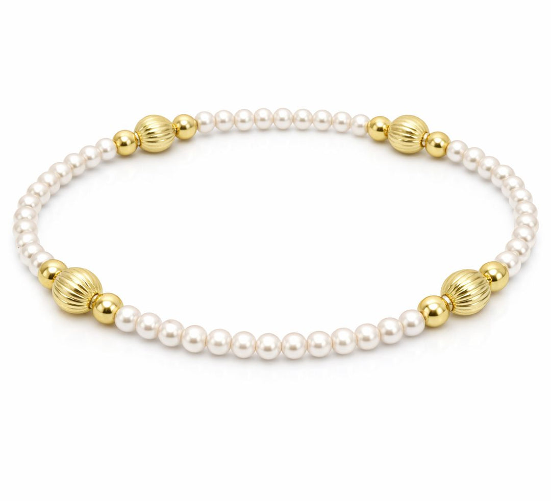 Purpose Pearl Bead Bracelet - Gold Dignity 6mm Womens Bracelet ENewton 
