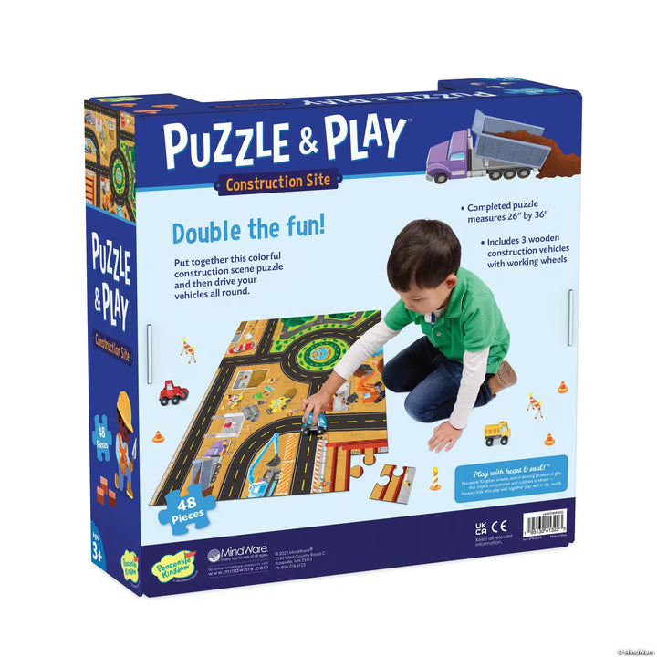 Puzzle and Play - Construction Site Activity Toy MindWare 