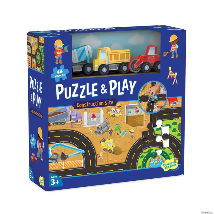 Puzzle and Play - Construction Site Activity Toy MindWare 