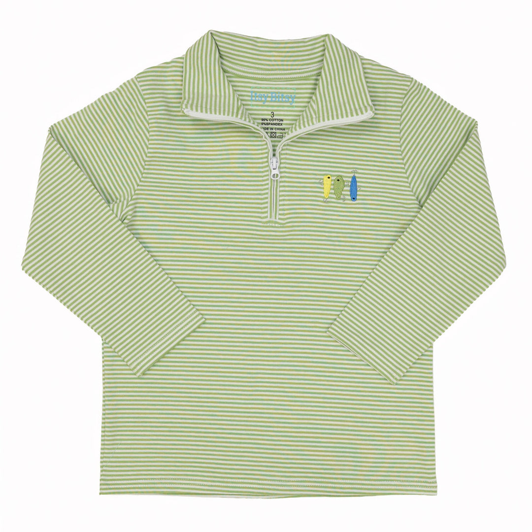 Quarter Zip Pullover- Lures Boy Sweater Itsy Bitsy 