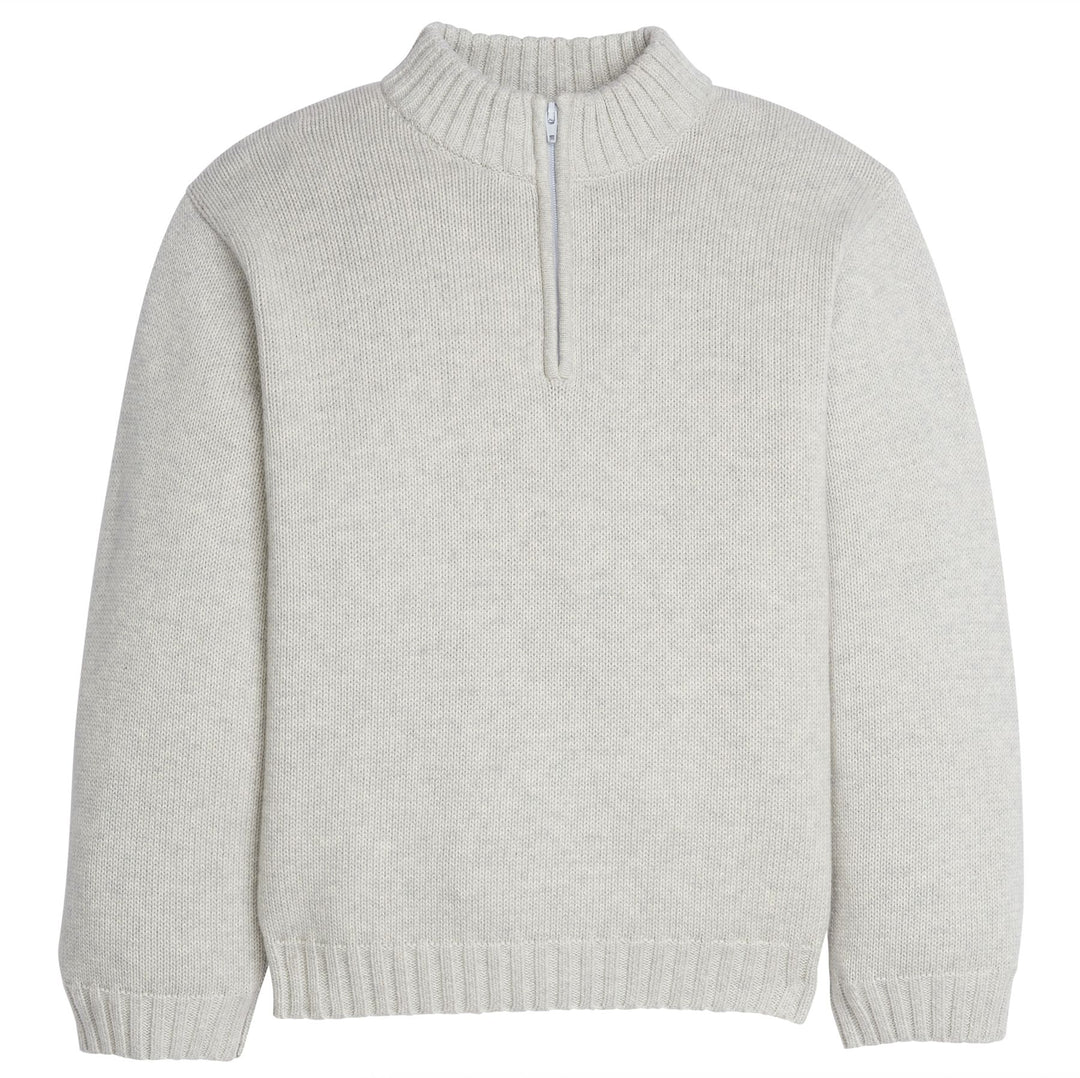 Quarter Zip Sweater - Grey Boy Sweater Little English 