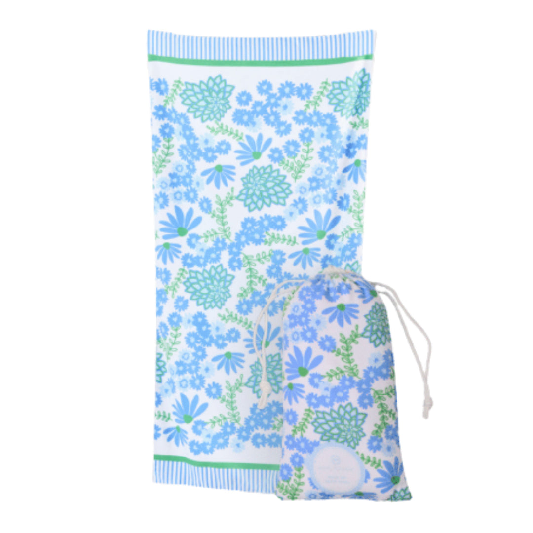 Quick Dry Beach Towel - Daisy Chain White Beach Towels Mary Square 