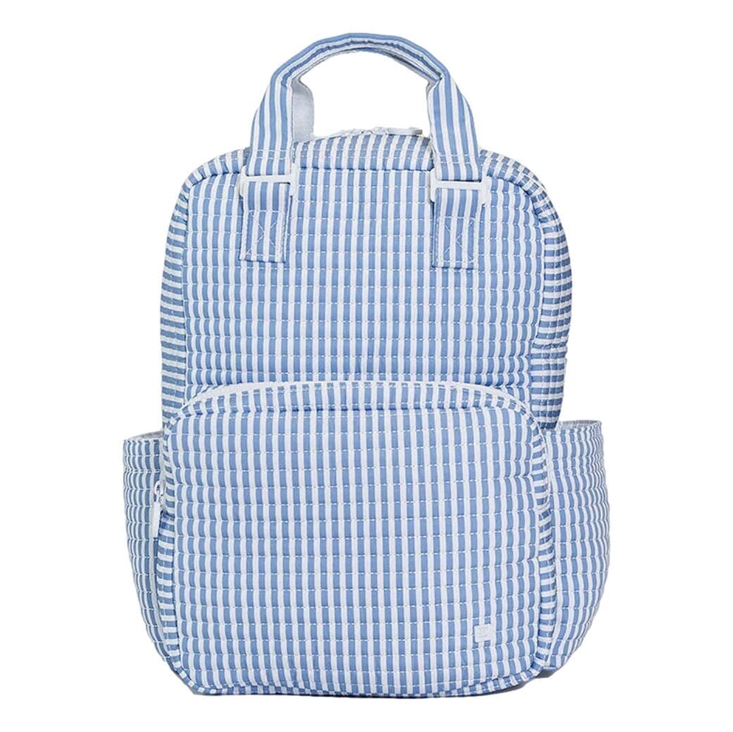 Quilted All You Need Bag- Hamptons Floral Diaper Bag TRVL Design Pimlico Stripe - Chambray 