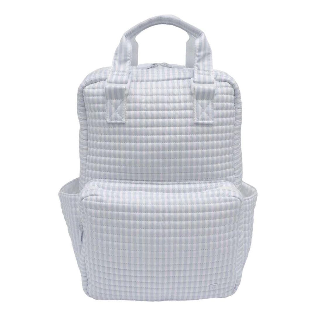 Quilted All You Need Bag- Hamptons Floral Diaper Bag TRVL Design Pimlico Stripe - Light Blue 