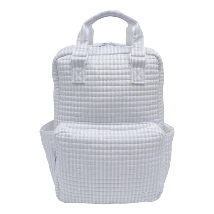 Quilted All You Need Bag- Hamptons Floral Diaper Bag TRVL Design Pimlico Stripe - Light Blue 