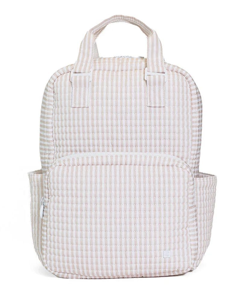 Quilted All You Need Bag- Hamptons Floral Diaper Bag TRVL Design Pimlico Stripe - Pink 