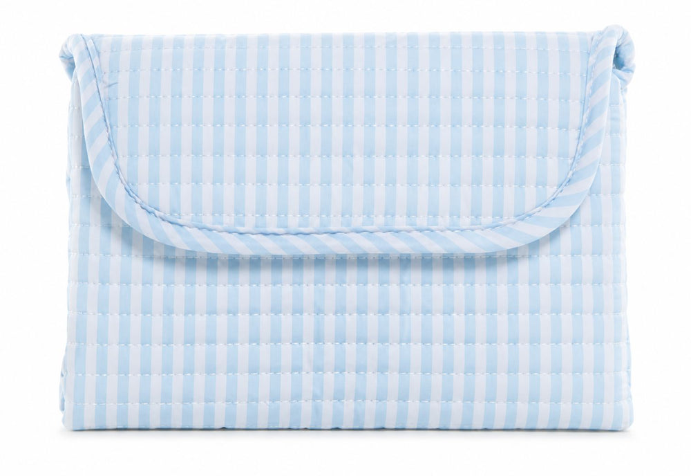 Quilted Changing Pad Diaper Bag TRVL Design Pimlico Stripe Blue 