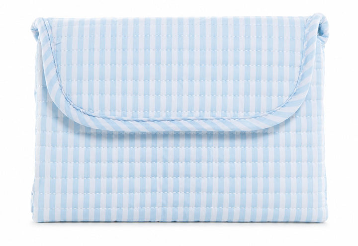 Quilted Changing Pad Diaper Bag TRVL Design Pimlico Stripe Blue 