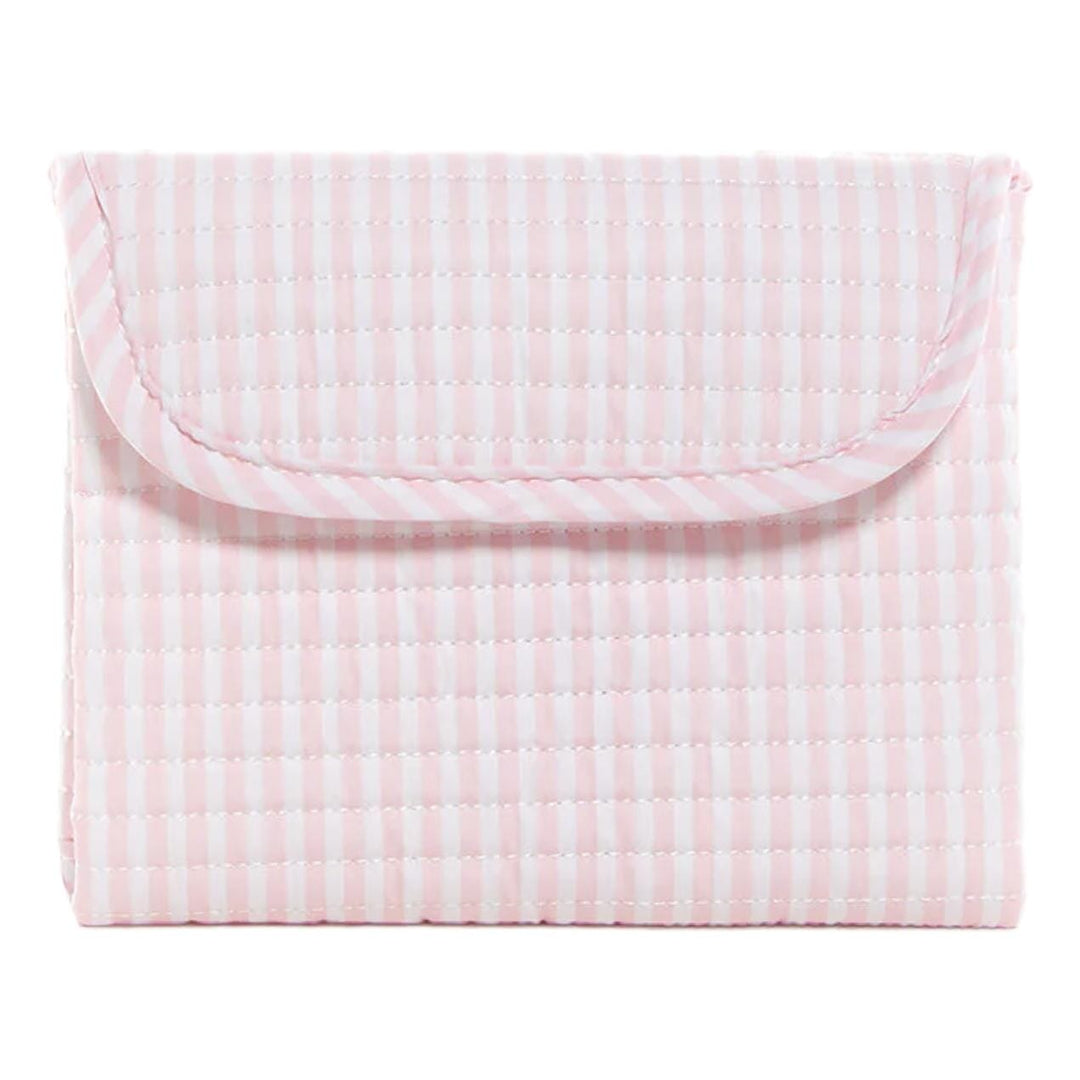 Quilted Changing Pad - Pink Pimlico Stripe Diaper Bag TRVL Design 