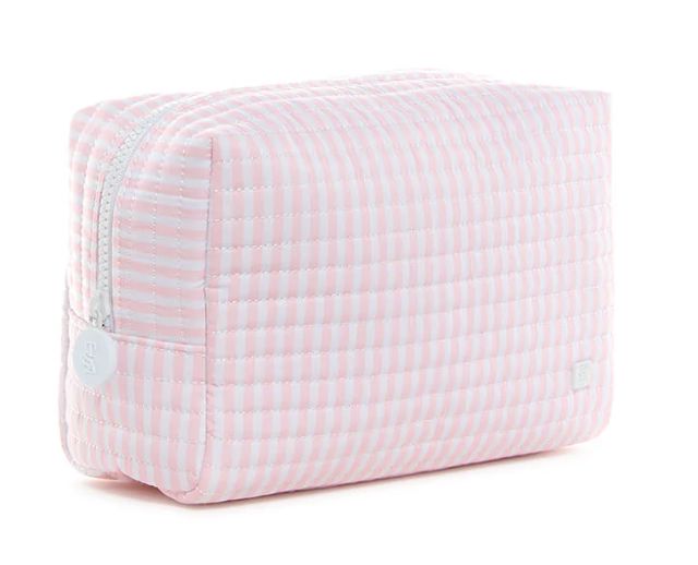 Quilted Everyday Bag- Pink Pimlico Stripe Diaper Bag TRVL Design 