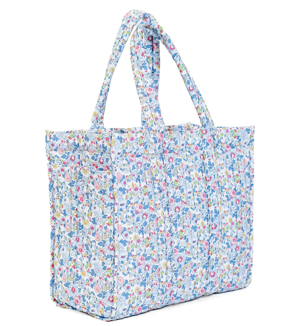 Quilted Go Go Tote - Bridgehampton Floral Tote TRVL Design 