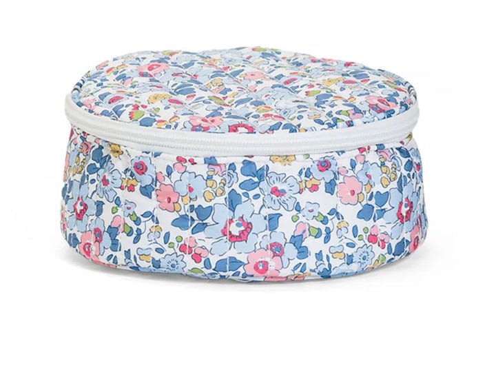 Quilted Jewelry Round - Bridgehampton Floral Cosmetic/Accessories Bags TRVL Design 
