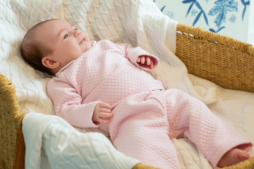 Quilted Pant Set - Light Pink Girl Pant Set Little English 