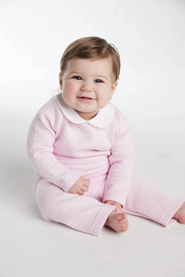 Quilted Pant Set - Light Pink Girl Pant Set Little English 