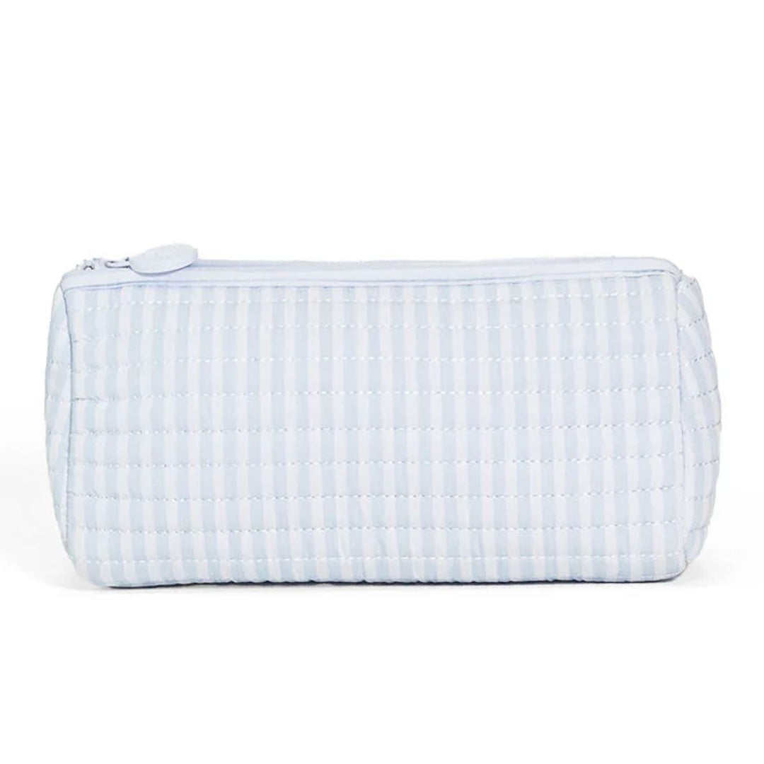 Quilted Pochette Bag Cosmetic/Accessories Bags TRVL Design Pimlico Stripe- Blue 