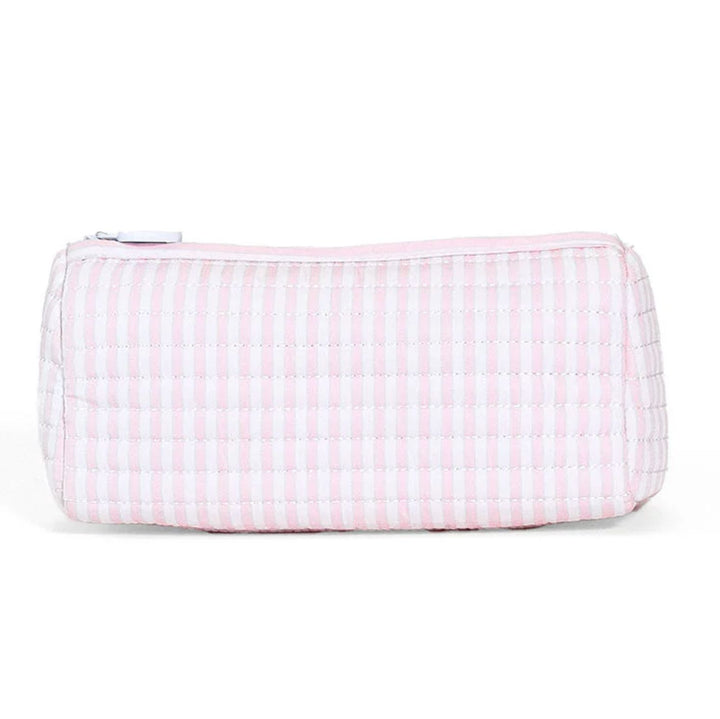 Quilted Pochette Bag Cosmetic/Accessories Bags TRVL Design Pimlico Stripe- Pink 