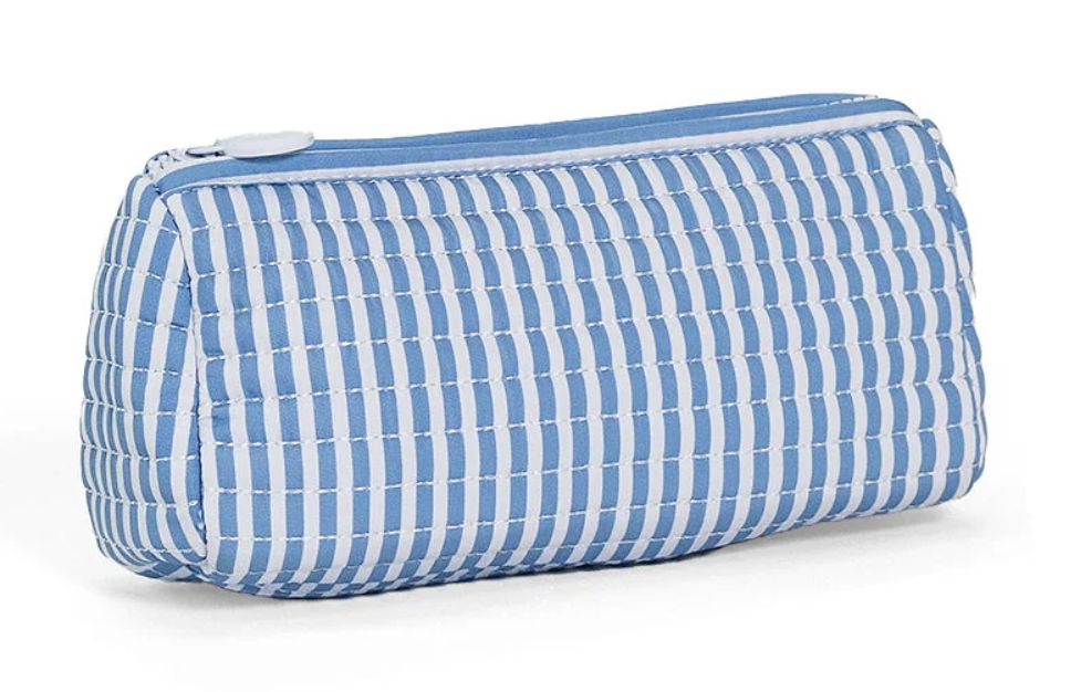 Quilted Pochette Bag- Pimlico Stripe Chambray Cosmetic/Accessories Bags TRVL Design 